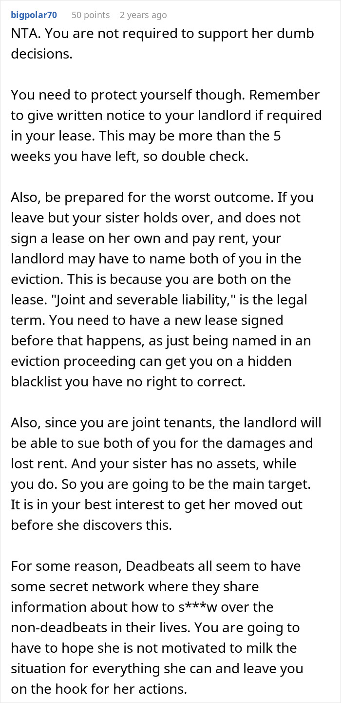 23YO helps struggling sister with rent and childcare amid pregnancy