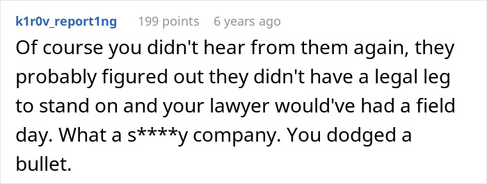 Comment on company avoiding legal issues and user dodging a bullet Comment on company avoiding legal issues and user dodging a bullet