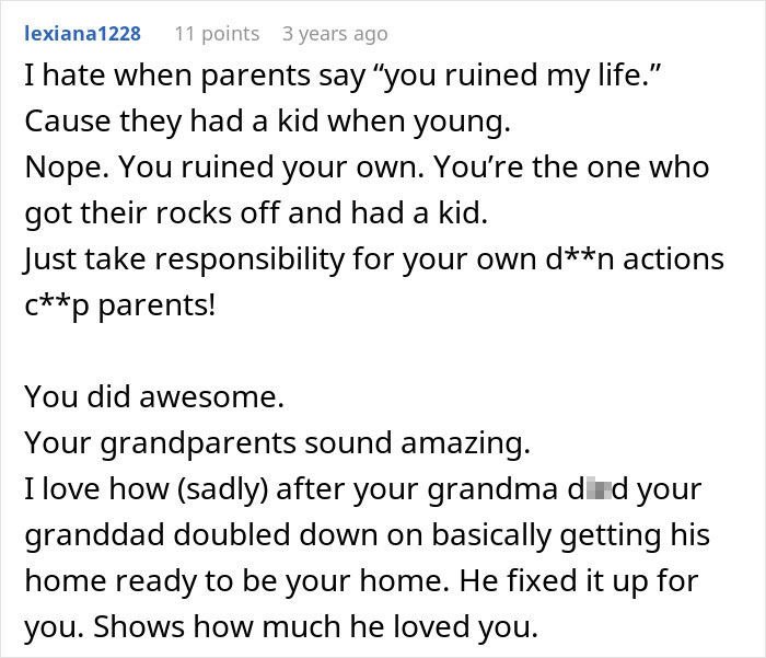 Comment on toxic parents and responsibility from 10-year-old son story