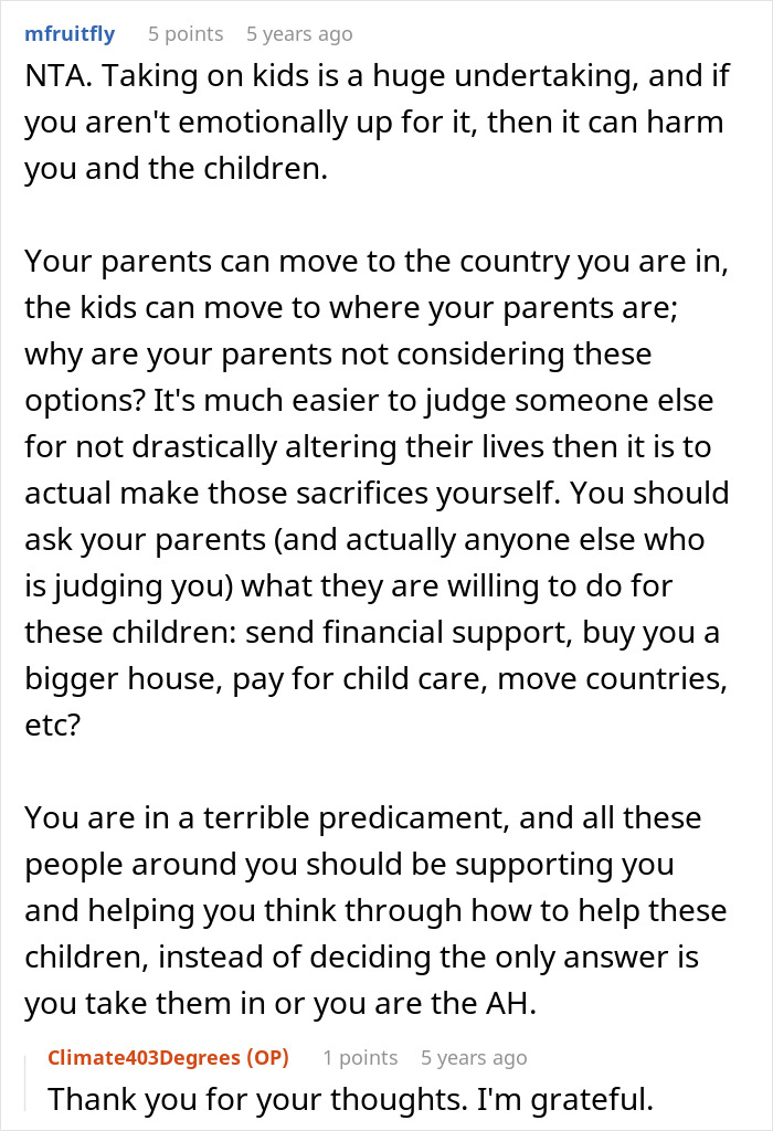 Comment discussing challenges of taking on kids and family support with 23YO disowned story Comment discussing challenges of taking on kids and family support with 23YO disowned story