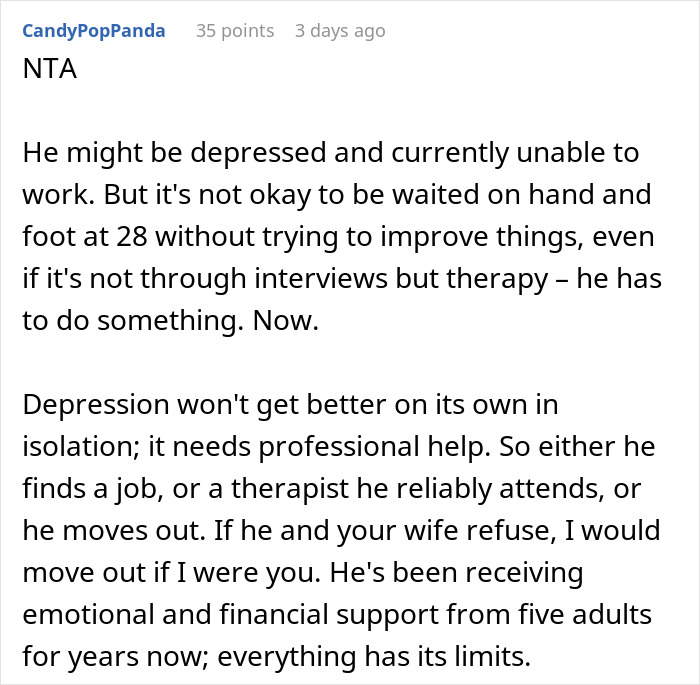 Guy Gives GF An Ultimatum After Getting Fed Up With Her Freeloading Brother Who Refuses To Be An Actual Adult