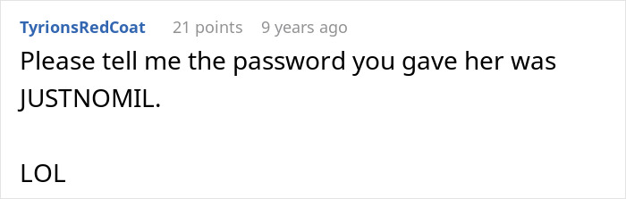 Comment asking about password related to wedding cake obsession Comment asking about password related to wedding cake obsession
