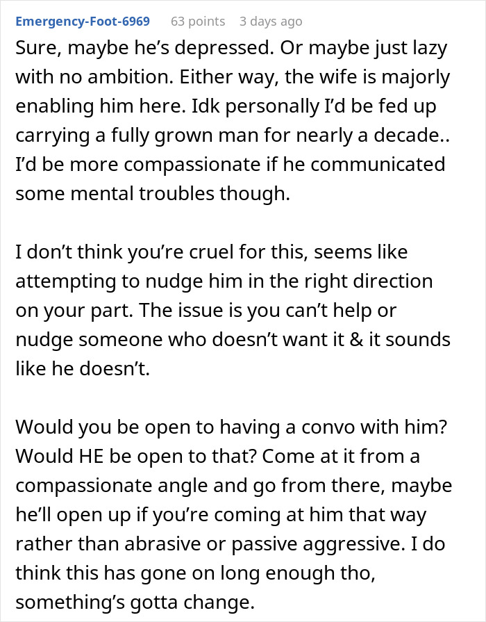 Guy Gives GF An Ultimatum After Getting Fed Up With Her Freeloading Brother Who Refuses To Be An Actual Adult