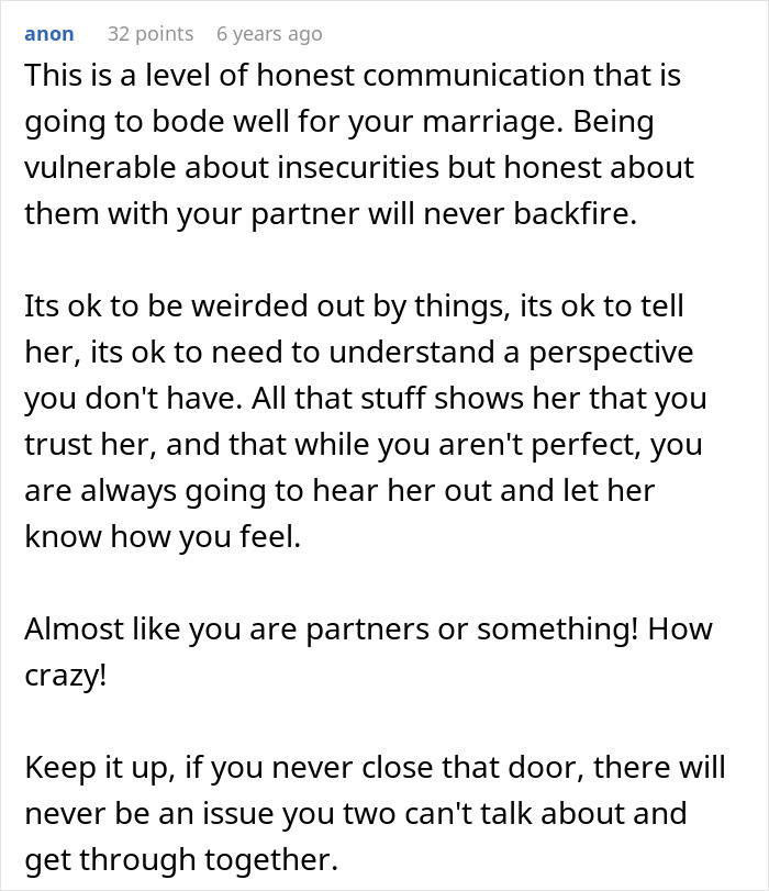 Advice on honest communication supporting fiancee and marriage