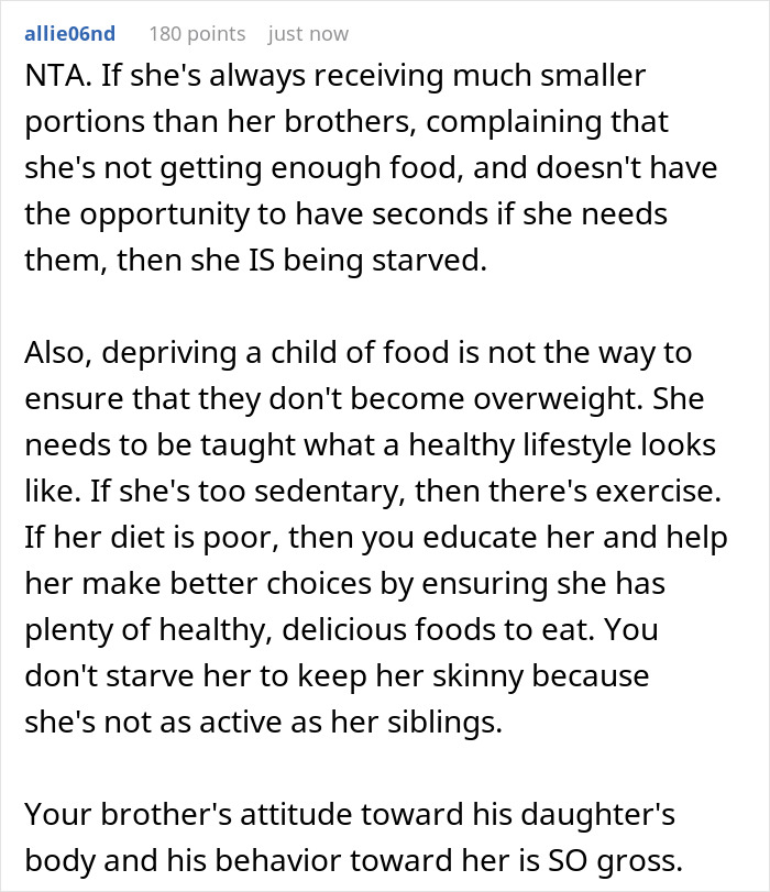 Woman Secretly Buys Niece Food After Brother&rsquo;s Sexist And Fatphobic Comment, He Loses It