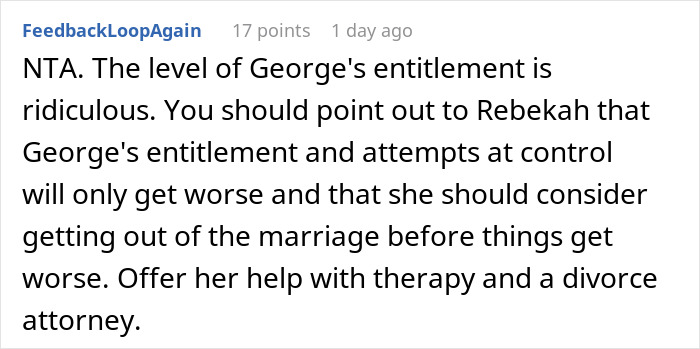 Text from a social media post, offering advice about a wealthy woman's stepsiblings, divorce, and therapy.
