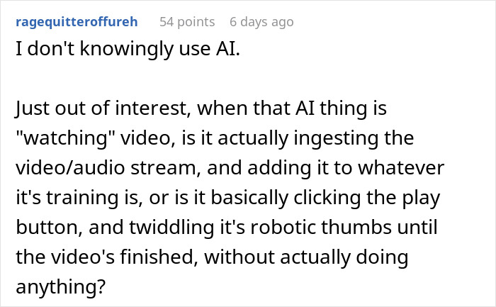 User questions how AI processes video and audio streams