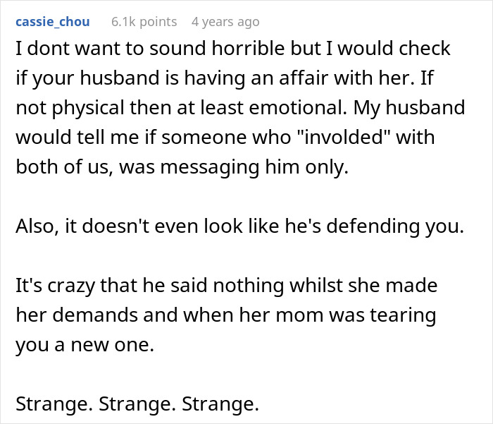 Comment expressing suspicion of husband's emotional affair with surrogate Comment expressing suspicion of husband's emotional affair with surrogate