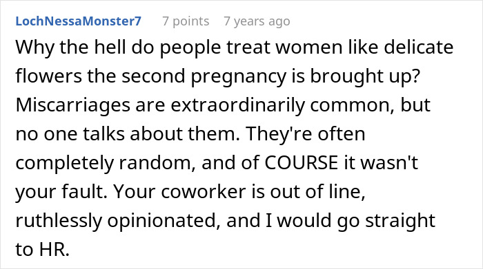 Woman Furious Coworker Gets Special Treatment After Her Miscarriage: "You Are Being So Stupid!"