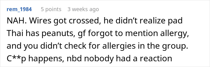 Potluck Dinner Gets Awkward After Dude Gets Mad Nobody Knew About His Food Allergy