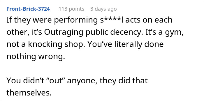 Forum comment on public decency at a gym involving accidentally outing gay guy gym Forum comment on public decency at a gym involving accidentally outing gay guy gym