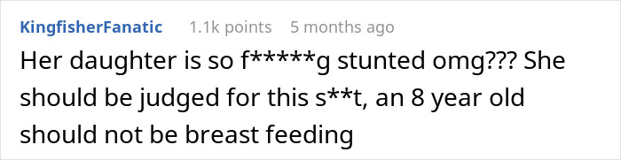 Woman Breastfeeds 8YO At Stepson's House, Gets Mad As They Are Utterly Disgusted With Her Woman Breastfeeds 8YO At Stepson's House, Gets Mad As They Are Utterly Disgusted With Her