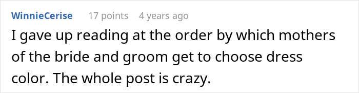 MIL Throws A Pity Party Over Not Wearing Green For Son's Wedding, Plans To Switch Dresses Anyway MIL Throws A Pity Party Over Not Wearing Green For Son's Wedding, Plans To Switch Dresses Anyway