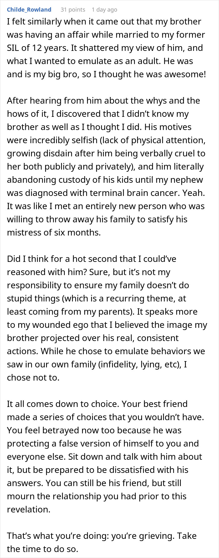 Man Idealizes Best Friend Of 20 Years, Finds Out He&rsquo;s Not As Righteous As He Always Thought