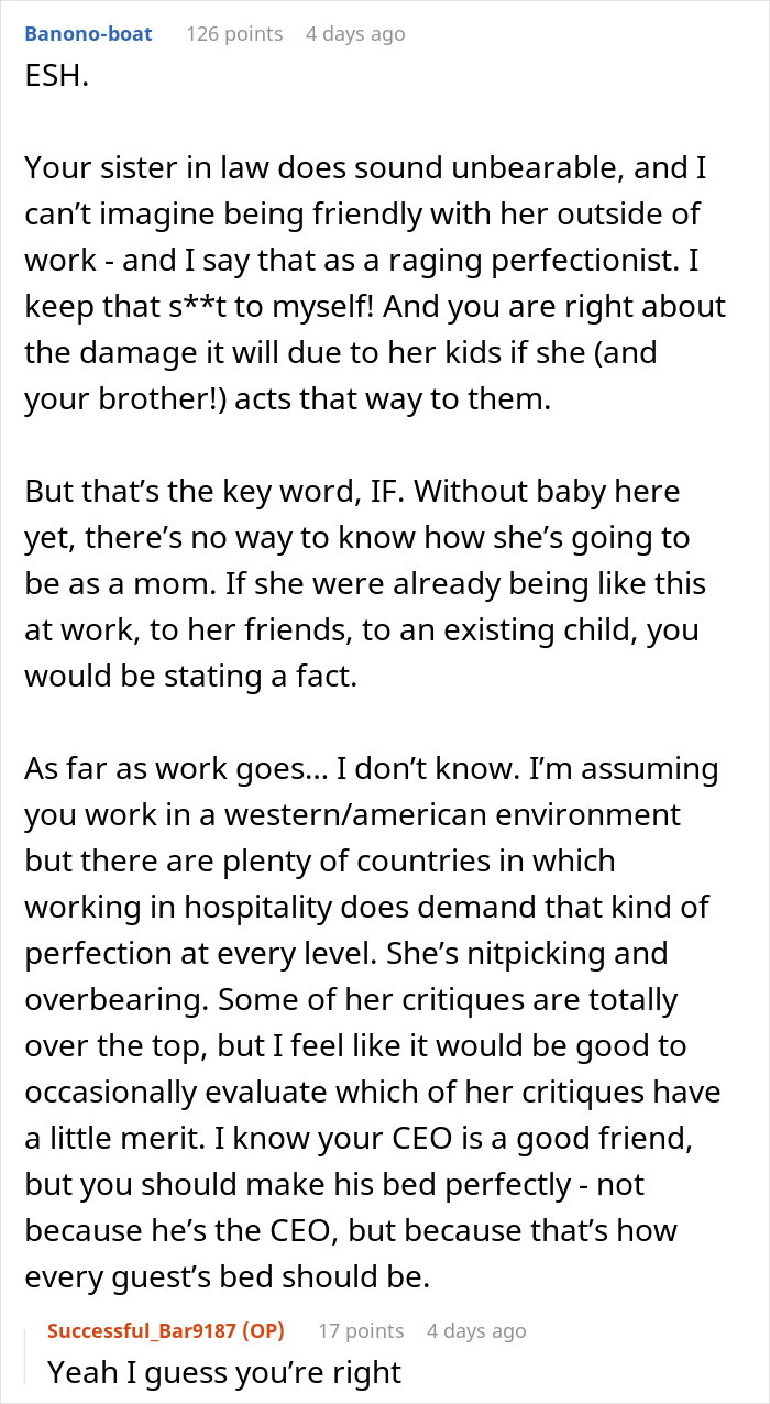 Cruel BIL Lashes Out At Perfectionist SIL For Criticizing His Work, Says She'll Traumatize Her Kid