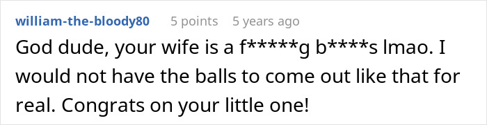 Comment praising wife's courage about adoption and fertility issues Comment praising wife's courage about adoption and fertility issues