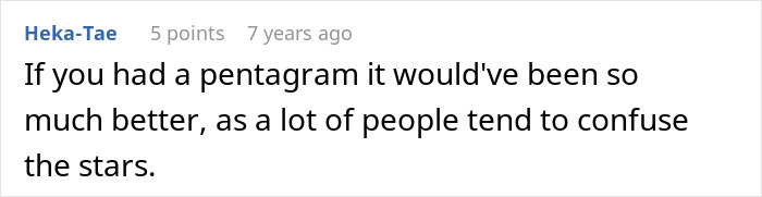 Suggestion that using a pentagram would clarify curse rather than stars