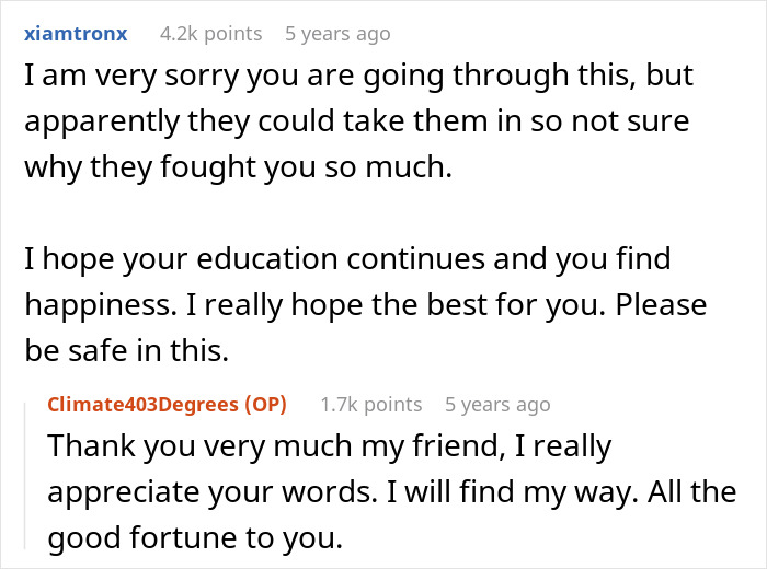 Supportive comment on continuing education during family struggles at 23 Supportive comment on continuing education during family struggles at 23