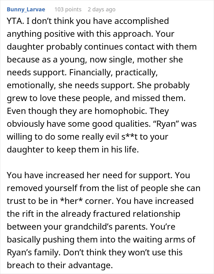 Mom Disgusted With Daughter For Taking Kid To Ex's Bigoted Fam, Rats Her Out To Ex ASAP