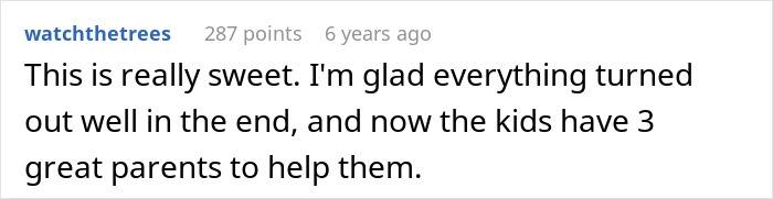Comment appreciating three great parents helping kids