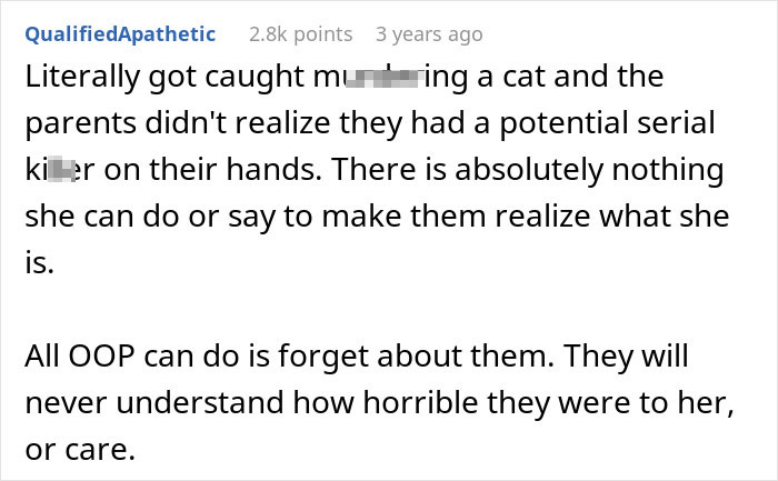 Post about sister caught harming a cat and family denial Post about sister caught harming a cat and family denial