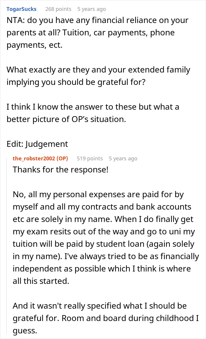 Cruel Parents Let Spoiled Daughter Ruin Son's Life, Have The Nerve To Ask He Pay Her Rent To Them