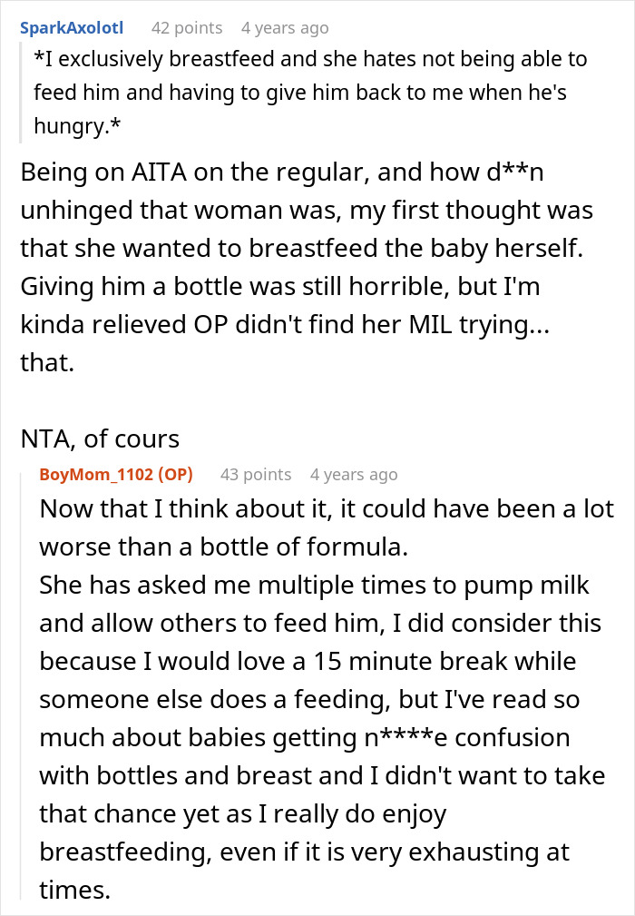 A Reddit thread discussing an unhinged MIL. This relates to a MIL disowning grandchild over circumcision.