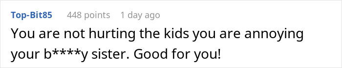 Comment about annoying sister, not hurting kids in babysitting dispute Comment about annoying sister, not hurting kids in babysitting dispute