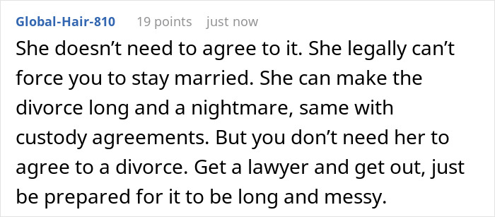 Explanation of divorce legal rights and custody challenges