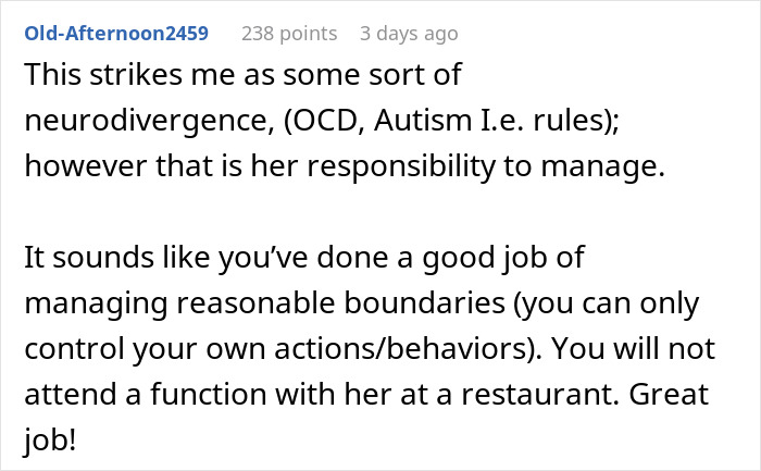 Discussion on possible neurodivergence causes for restaurant tantrum behavior