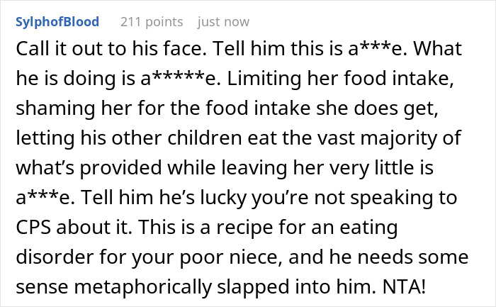 Woman Secretly Buys Niece Food After Brother&rsquo;s Sexist And Fatphobic Comment, He Loses It