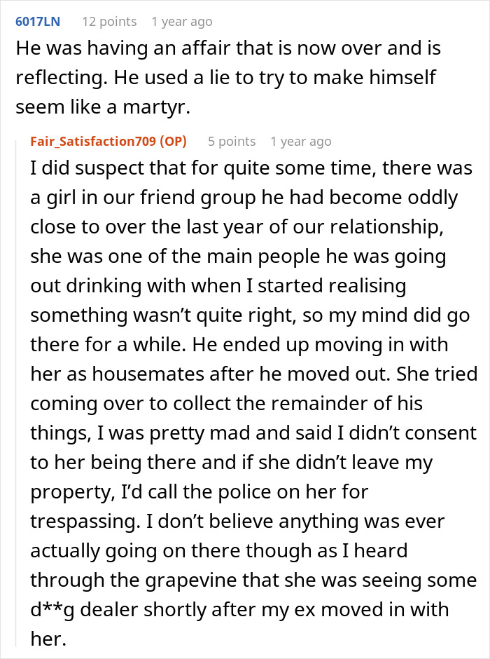 Discussion about affair and betrayal in a 10-year relationship