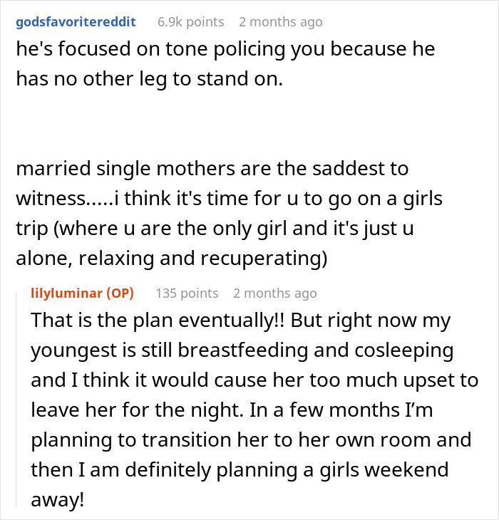 Reddit comments on married single mothers and girls trip plans Reddit comments on married single mothers and girls trip plans