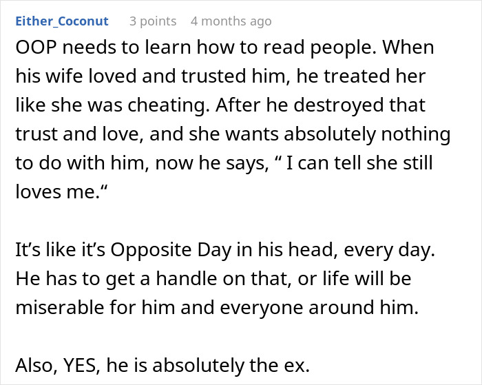 Advice on trust and reading people in marriage issues