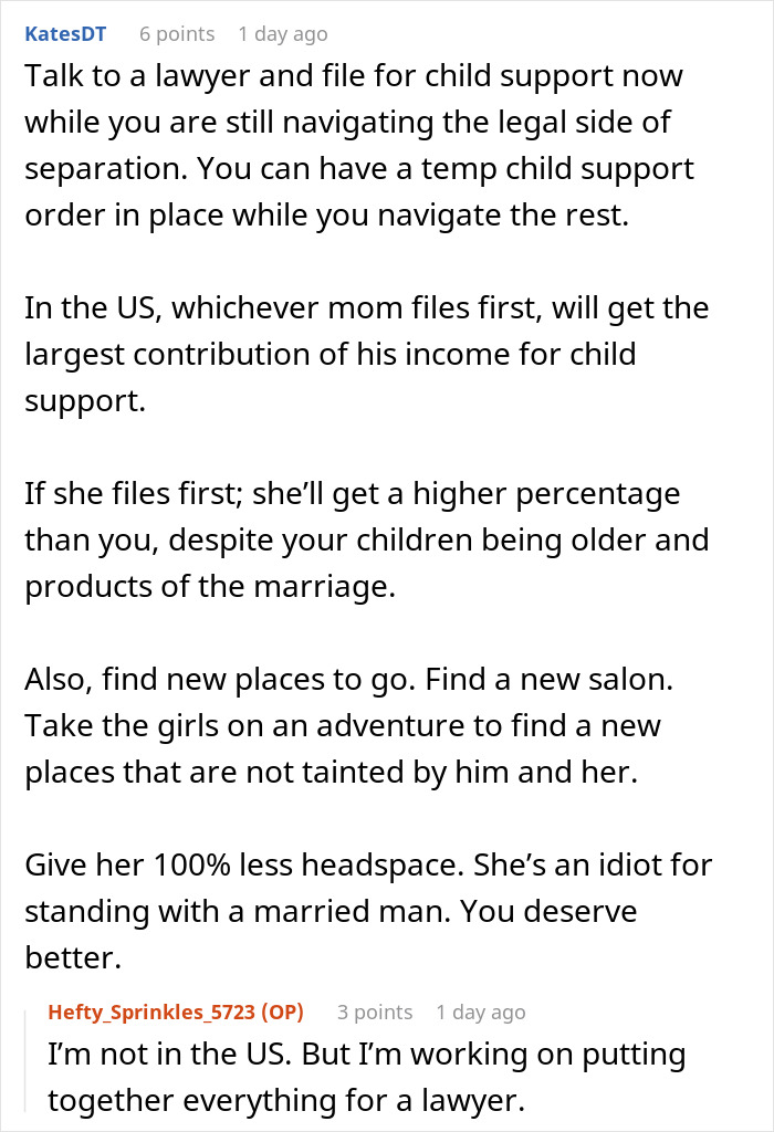 Advice on filing child support and moving on from cheating husband