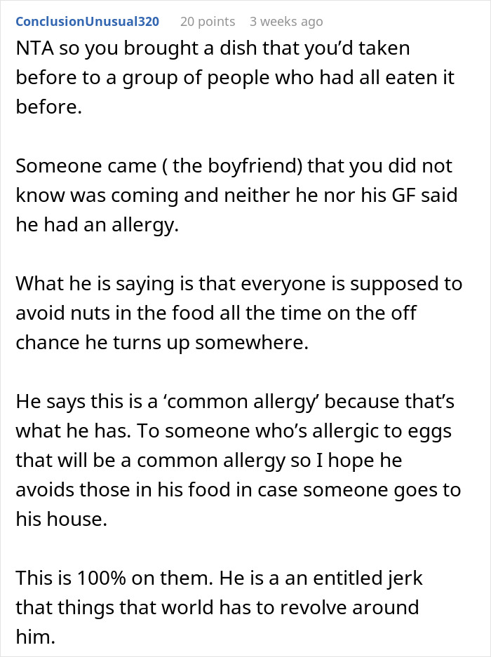 Potluck Dinner Gets Awkward After Dude Gets Mad Nobody Knew About His Food Allergy