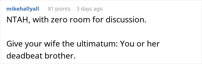 Guy Gives GF An Ultimatum After Getting Fed Up With Her Freeloading Brother Who Refuses To Be An Actual Adult