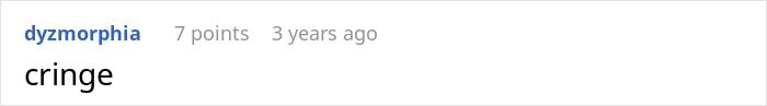 A comment reads "cringe", related to a man who leaves wife and kids, then regrets it.