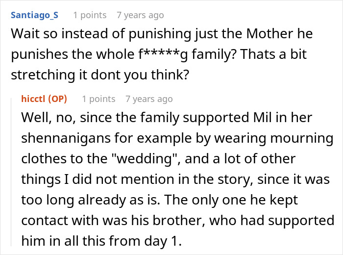 Discussion about punishing the whole family over racist MIL's wedding disruption Discussion about punishing the whole family over racist MIL's wedding disruption
