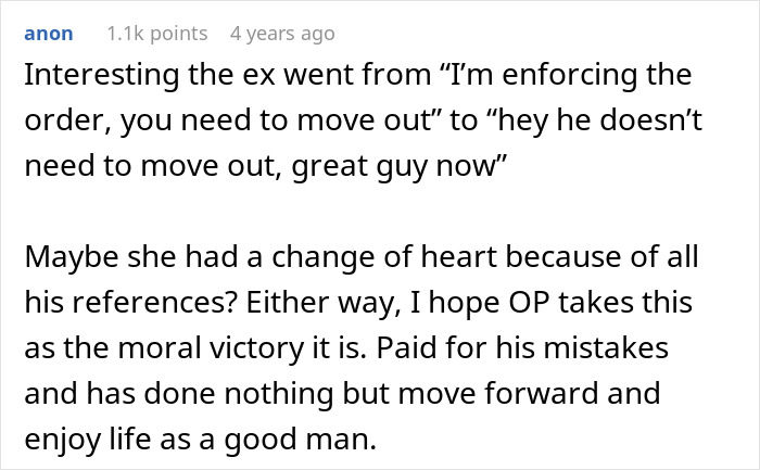 Ex-Wife Enforces Old Restraining Order After Moving Into Guy's Building, Puts His Home At Risk