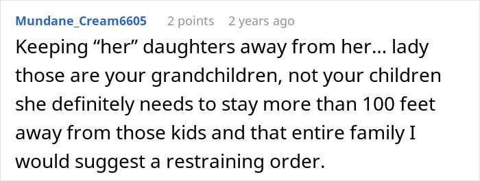 MIL Lies To 6YO That She's Going To Lose Mom, Gets Banned From Kids' Lives And Arrested