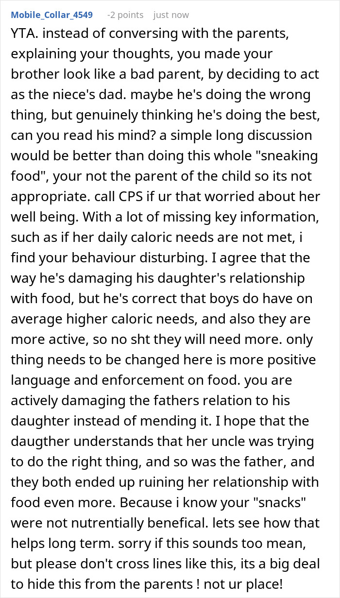 Woman Secretly Buys Niece Food After Brother&rsquo;s Sexist And Fatphobic Comment, He Loses It
