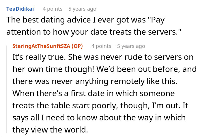 Discussion about dating advice related to fiancée and restaurant dinner fiasco Discussion about dating advice related to fiancée and restaurant dinner fiasco