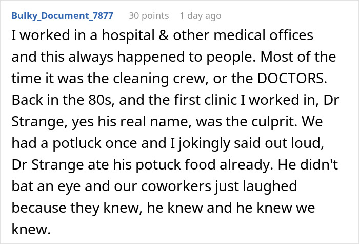 Person's Lunch Keeps Disappearing, They Finally Find Out Why: "You Should Take It As A Compliment" Person's Lunch Keeps Disappearing, They Finally Find Out Why: "You Should Take It As A Compliment"