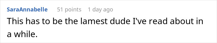Comment calling someone the lamest dude in cyberbullying story