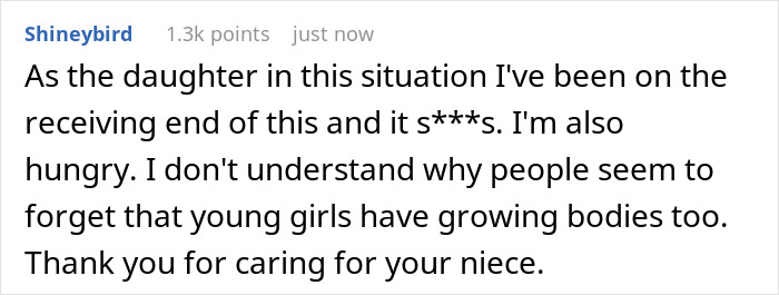 Woman Secretly Buys Niece Food After Brother&rsquo;s Sexist And Fatphobic Comment, He Loses It