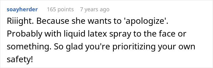 Comment about safety and suspicion of fake apology from toxic MIL Comment about safety and suspicion of fake apology from toxic MIL