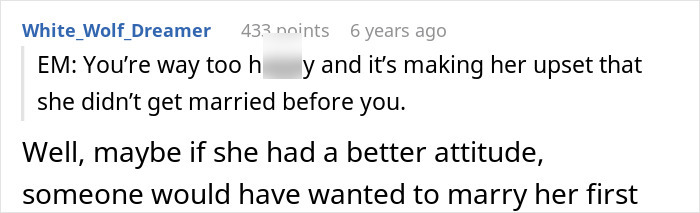 Woman Cries At Sister's Wedding Out Of Jealousy, Mom Tells Bride To Be "Less Happy" During Event Woman Cries At Sister's Wedding Out Of Jealousy, Mom Tells Bride To Be "Less Happy" During Event