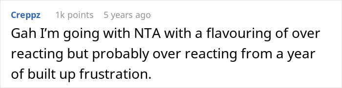 Comment discusses frustration and possible overreaction in stepdaughter car incident