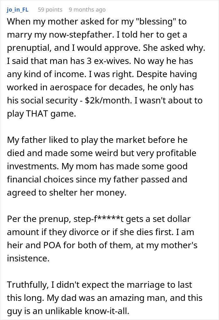 Post about prenuptial agreement and financial distrust in marriage Post about prenuptial agreement and financial distrust in marriage